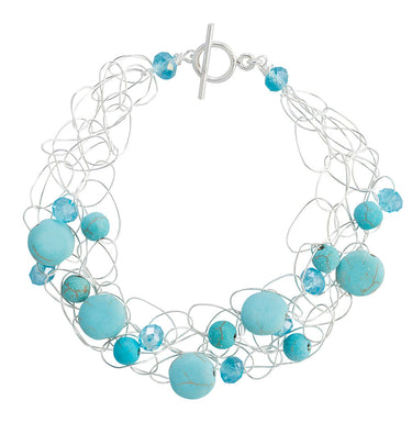 Pulsera Tejido Turquesa